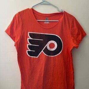 NHL Philadelphia Flyers Shirt Womens XL Hockey Orange Sports Tee